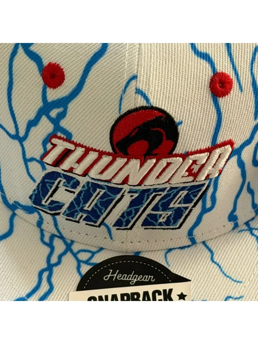 Thundercats Headgear Classics Lion-O Panthro Snapback Hat White Blue Red